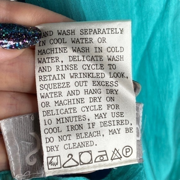 Stewart Sport Outfit Set Aqua and Lavender Silk 4 Piece Size XS Vintage 80s - Picture 11 of 15